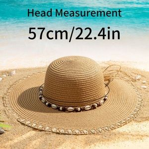 SHEIN shell decor straw hat new in package